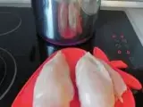 Paso 2 - naranjas rellenas de ensalada de pollo y piña