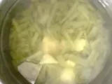 Paso 2 - Crema de borrajas con virutas de jamon de teruel y huevos de codorniz