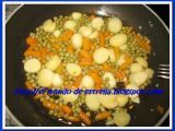 Paso 4 - Salteado de Patatas, Zanahorias y Guisantes