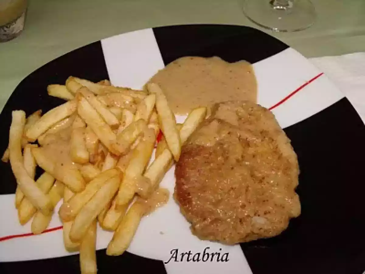 17.- Lomo de cerdo con salsa de almendras