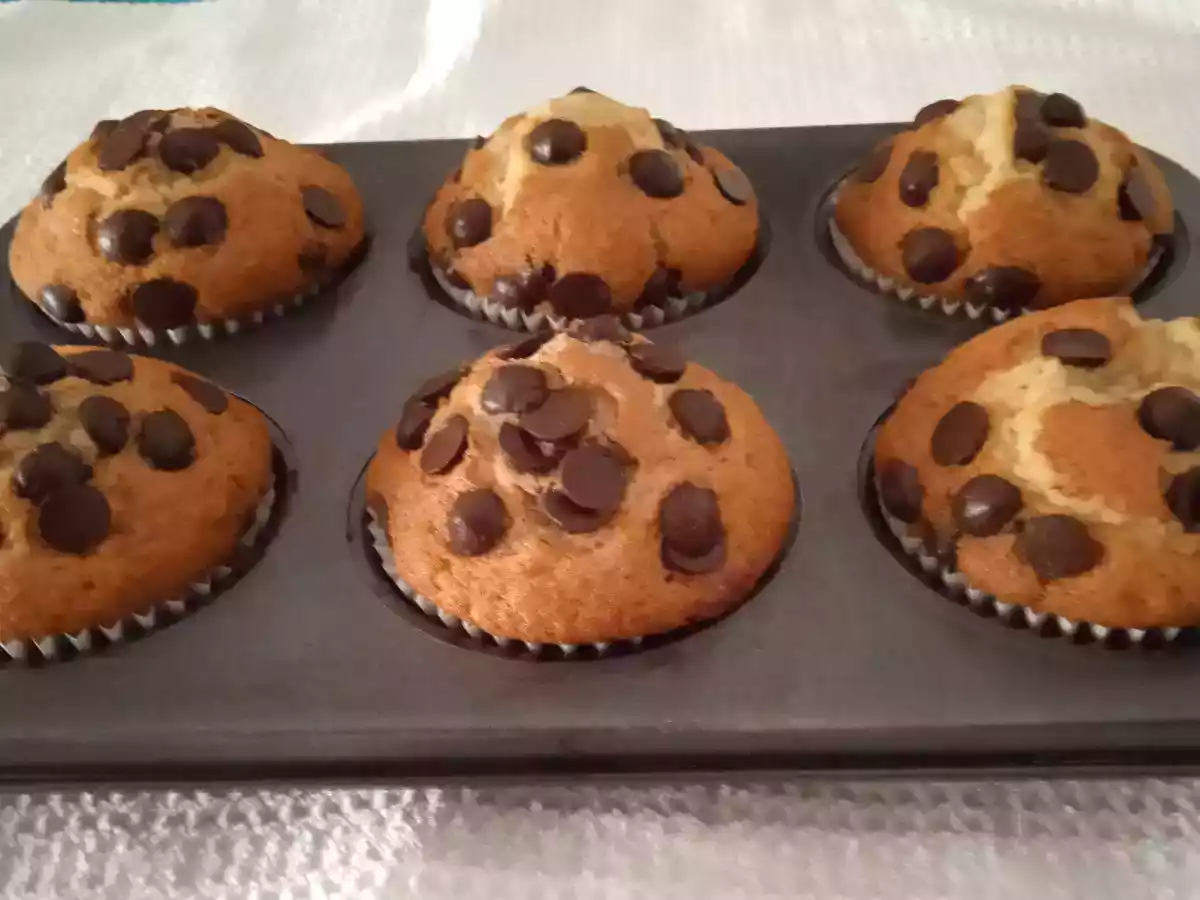 6 Magdalenas caseras con pepitas de choco