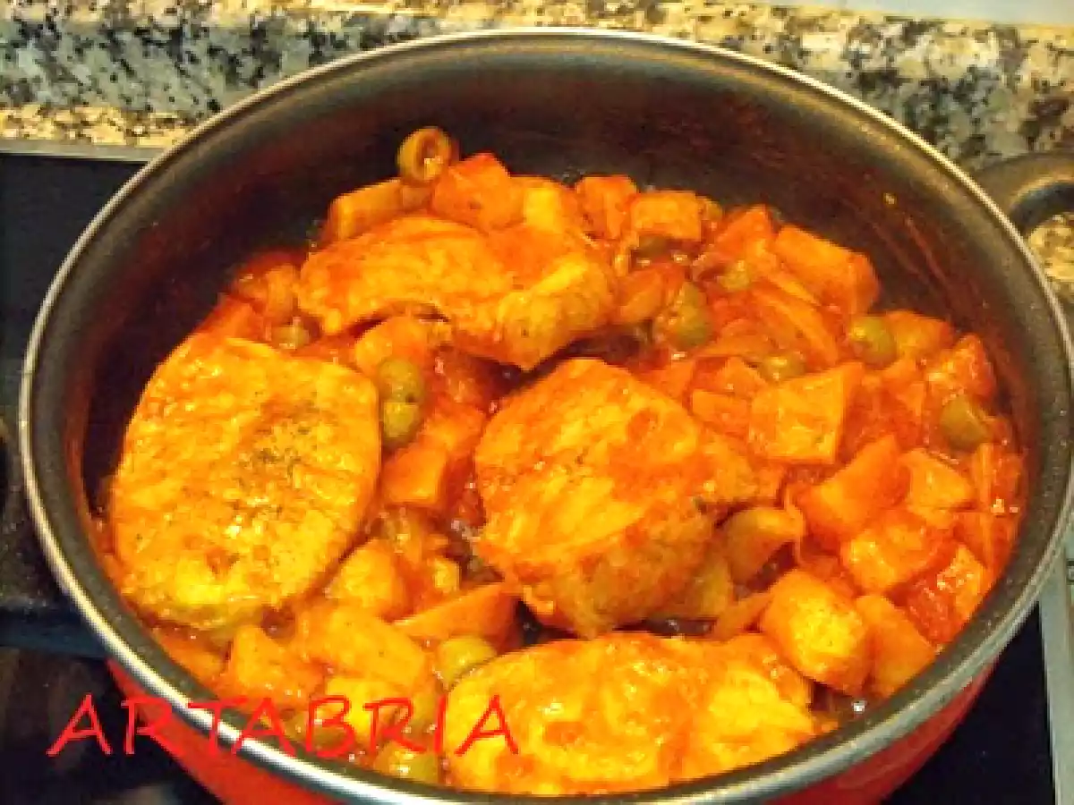 80.- Lomo de cerdo con salsa de aceitunas - foto 3