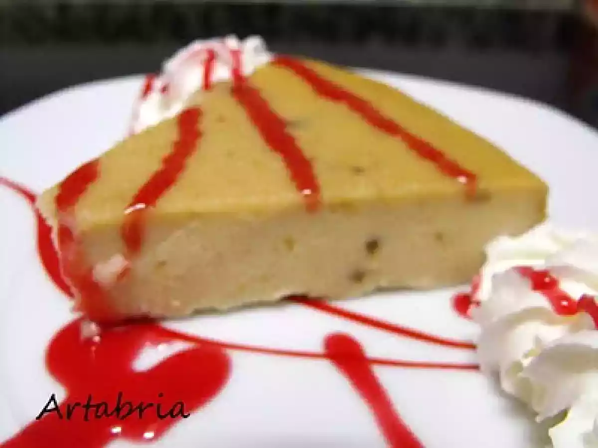 92.- Tarta de queso y plátano