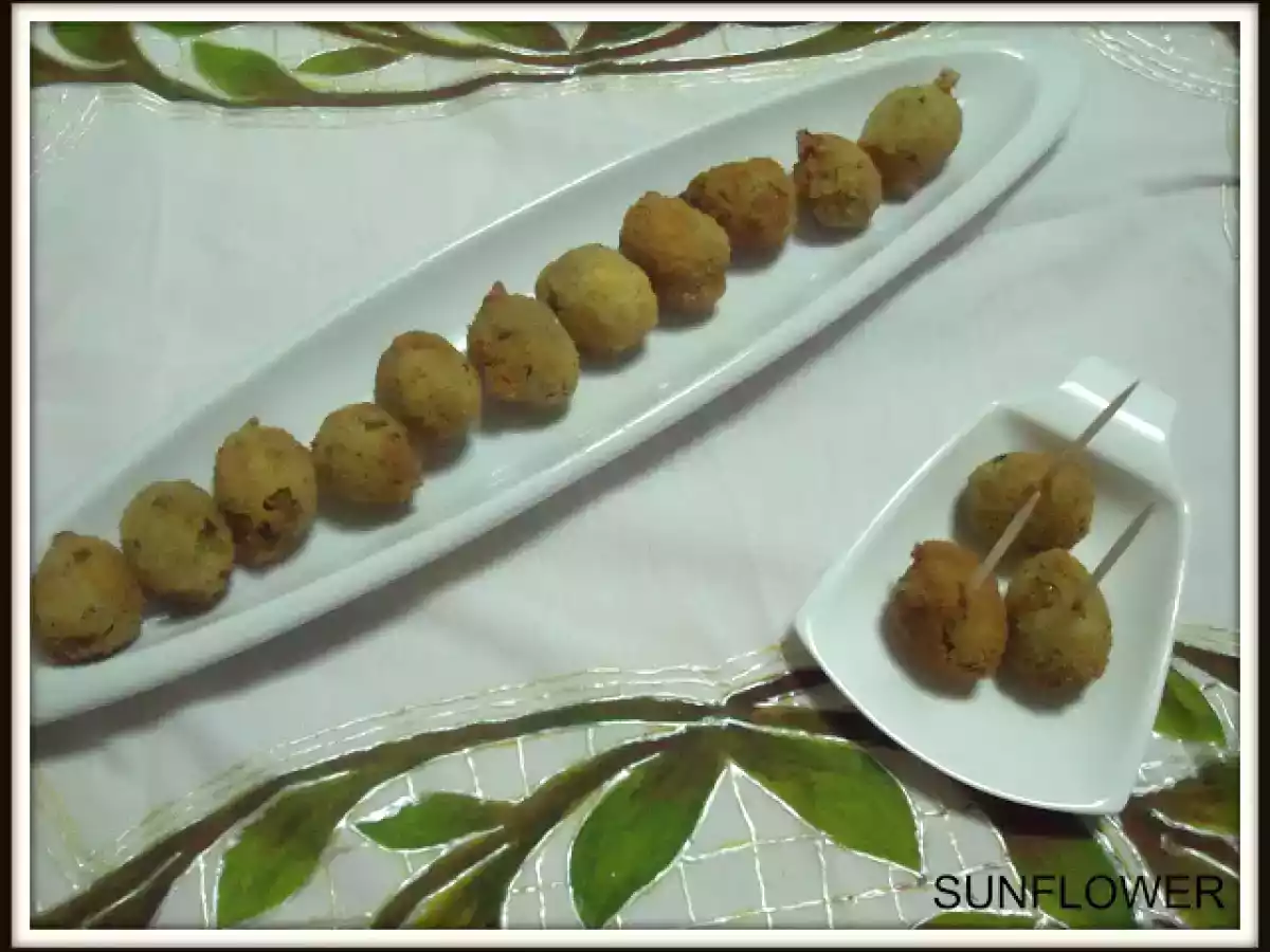 Aceitunas rellenas fritas