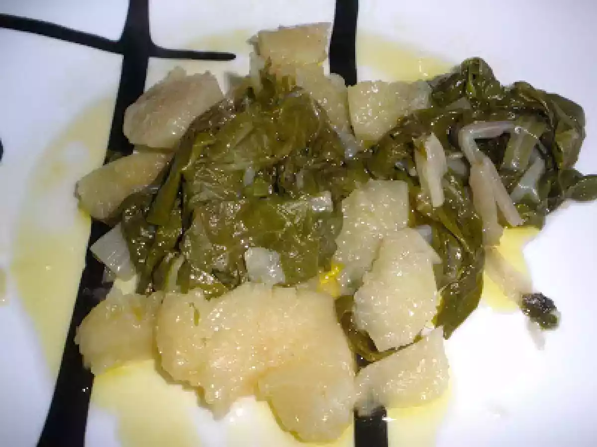 Acelgas con aceite y vinagre