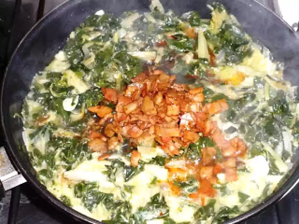 Acelgas con Bacon en Salsa de Soja - foto 2