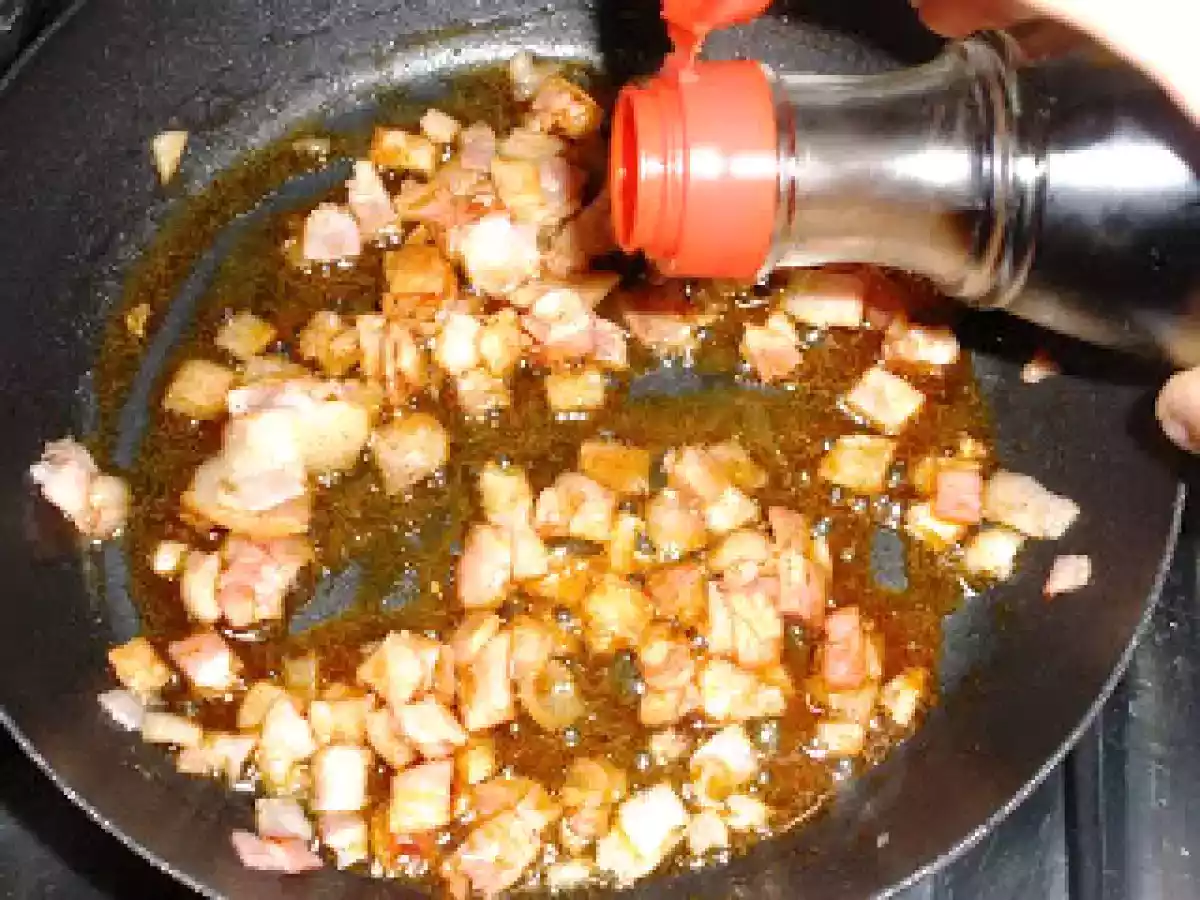 Acelgas con Bacon en Salsa de Soja - foto 3