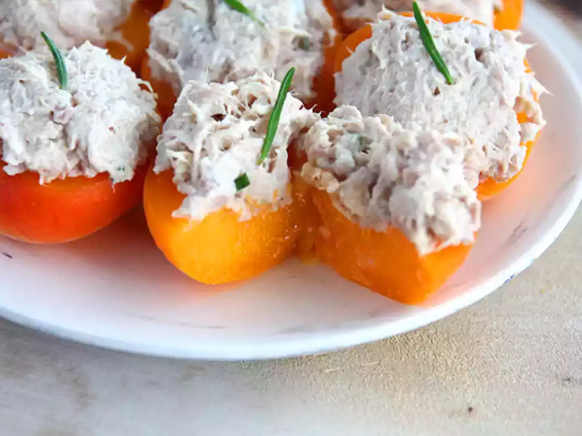 Albaricoques rellenos de atún y romero - foto 3