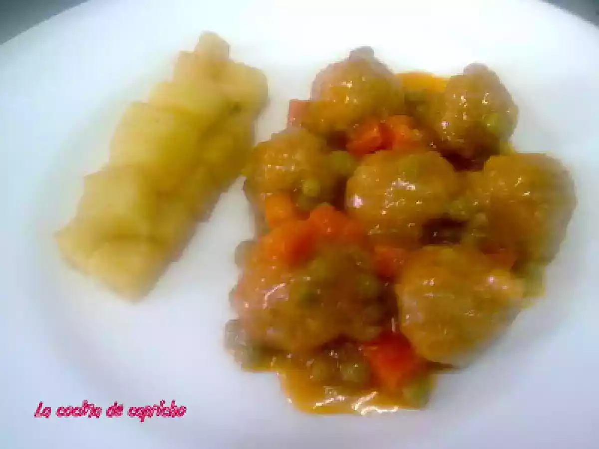 Albóndigas a la jardinera