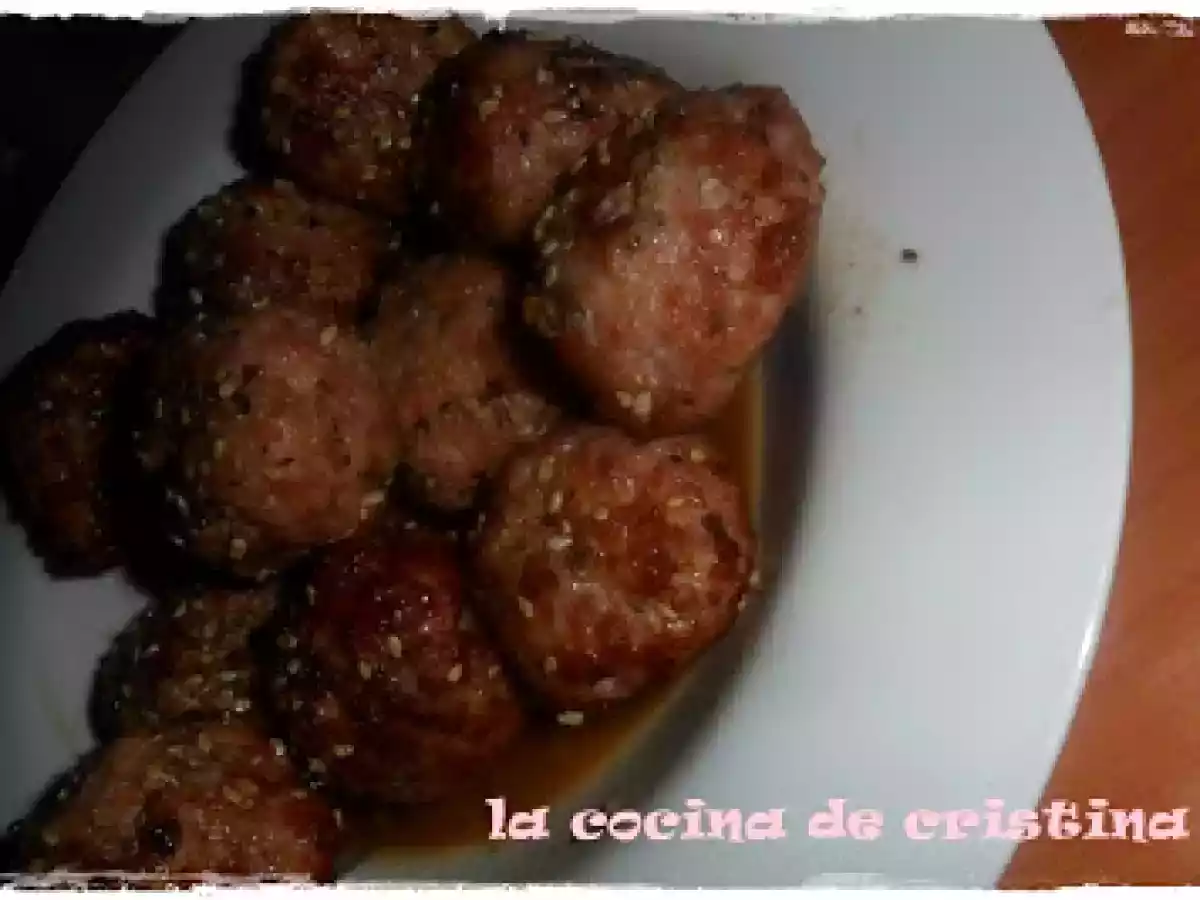 ALBONDIGAS CARAMELIZADAS