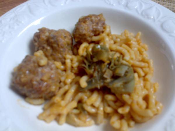 Albóndigas con fideo perla