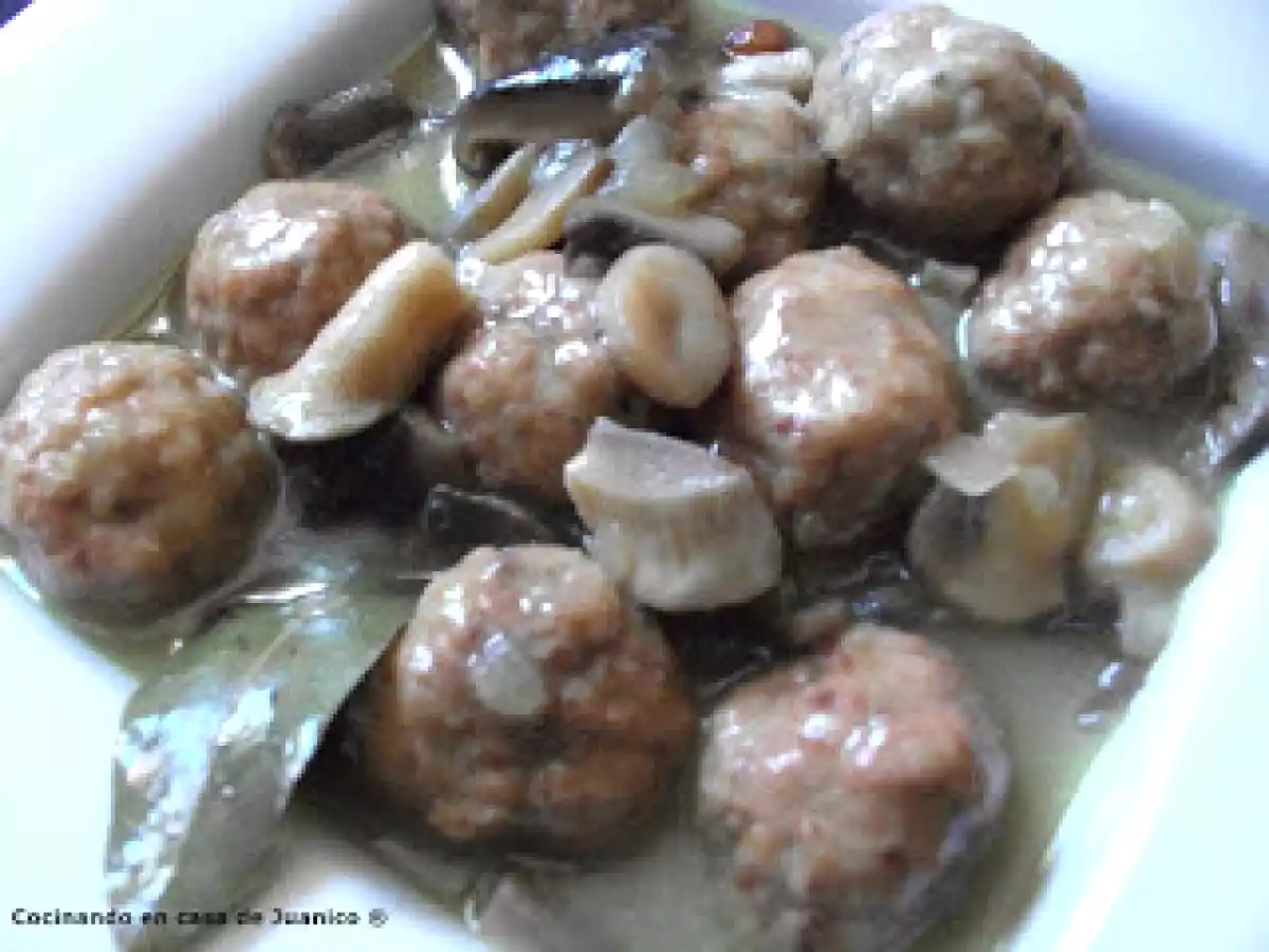 Albóndigas con setas