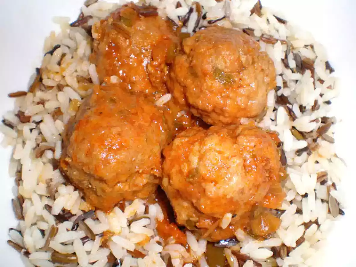 Albondigas de carne y soja texturizada