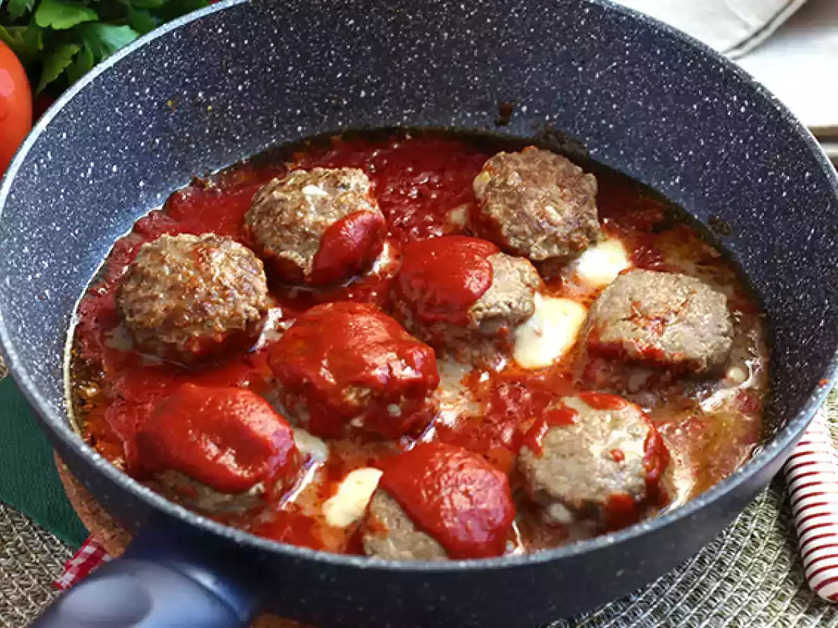 Albóndigas de ternera rellenas de mozzarella - foto 4