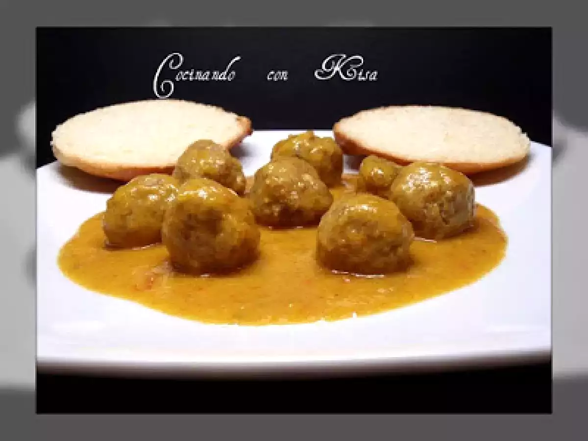 Albondigas en Salsa de Cerveza y Curry (fussioncook y termomix)