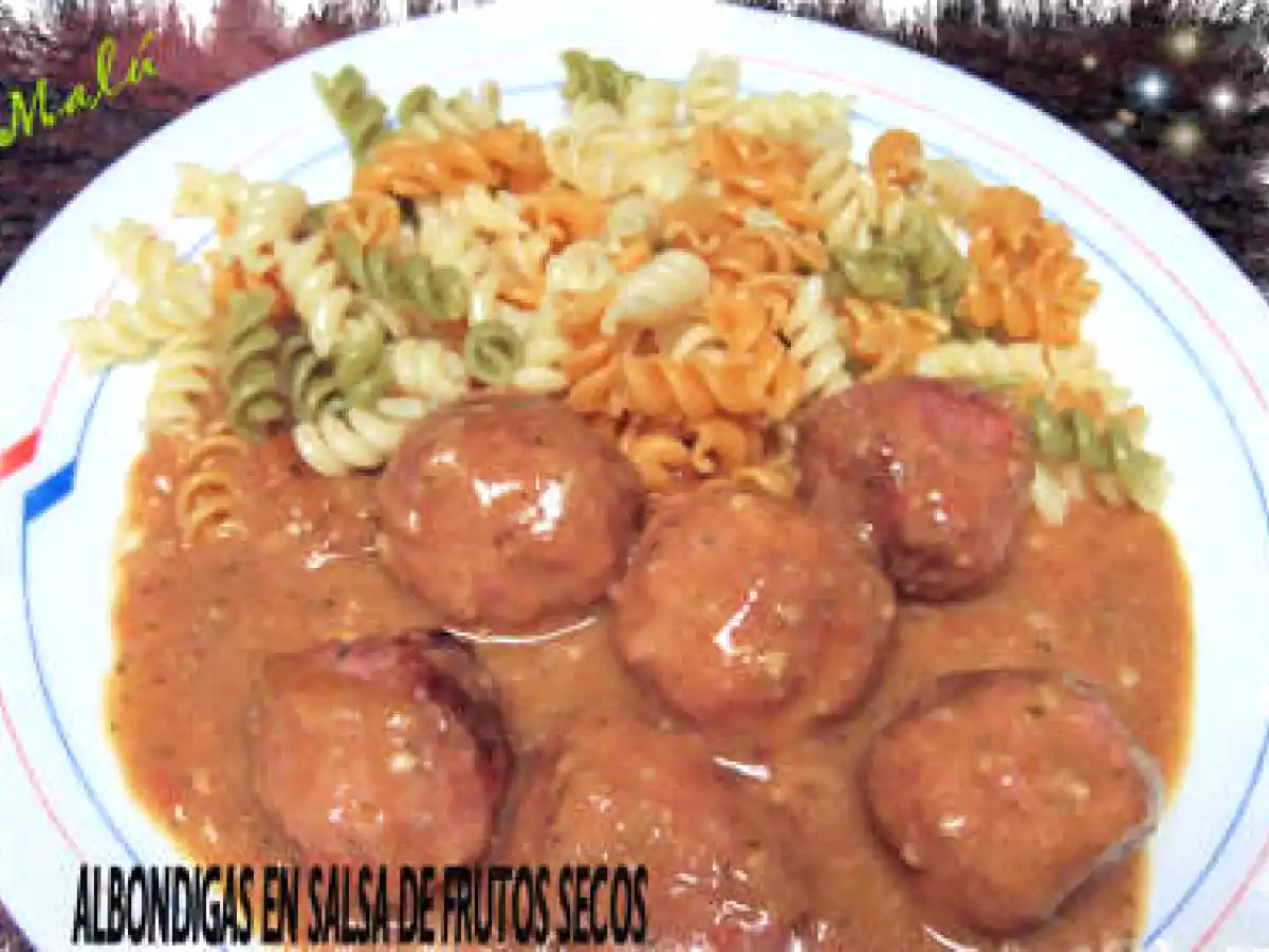 ALBONDIGAS EN SALSA DE FRUTOS SECOS