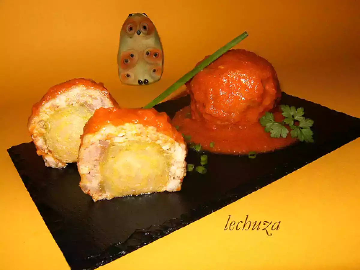 Albóndigas rellenas de coles de bruselas - foto 3