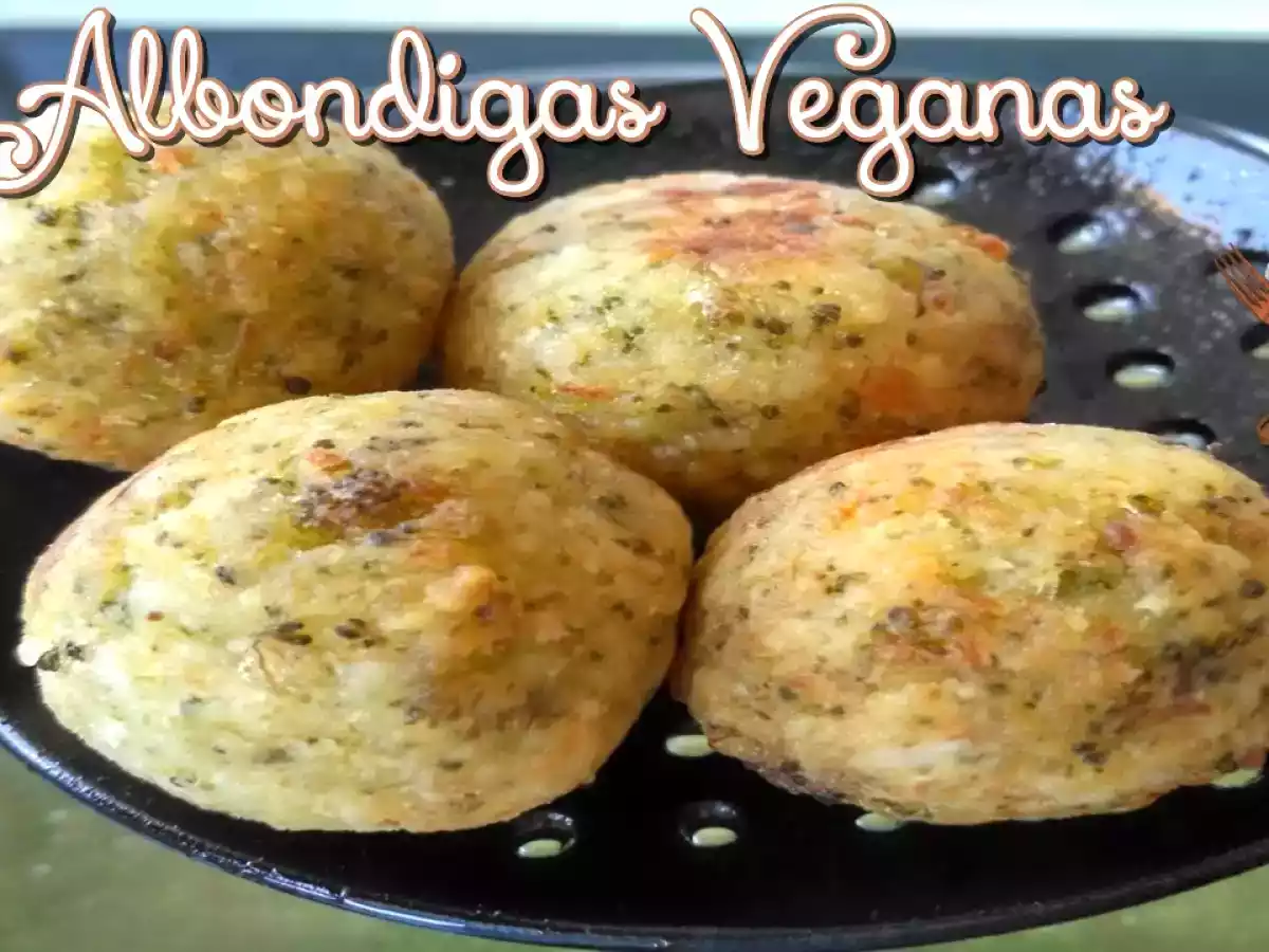 Albondigas veganas con brócoli