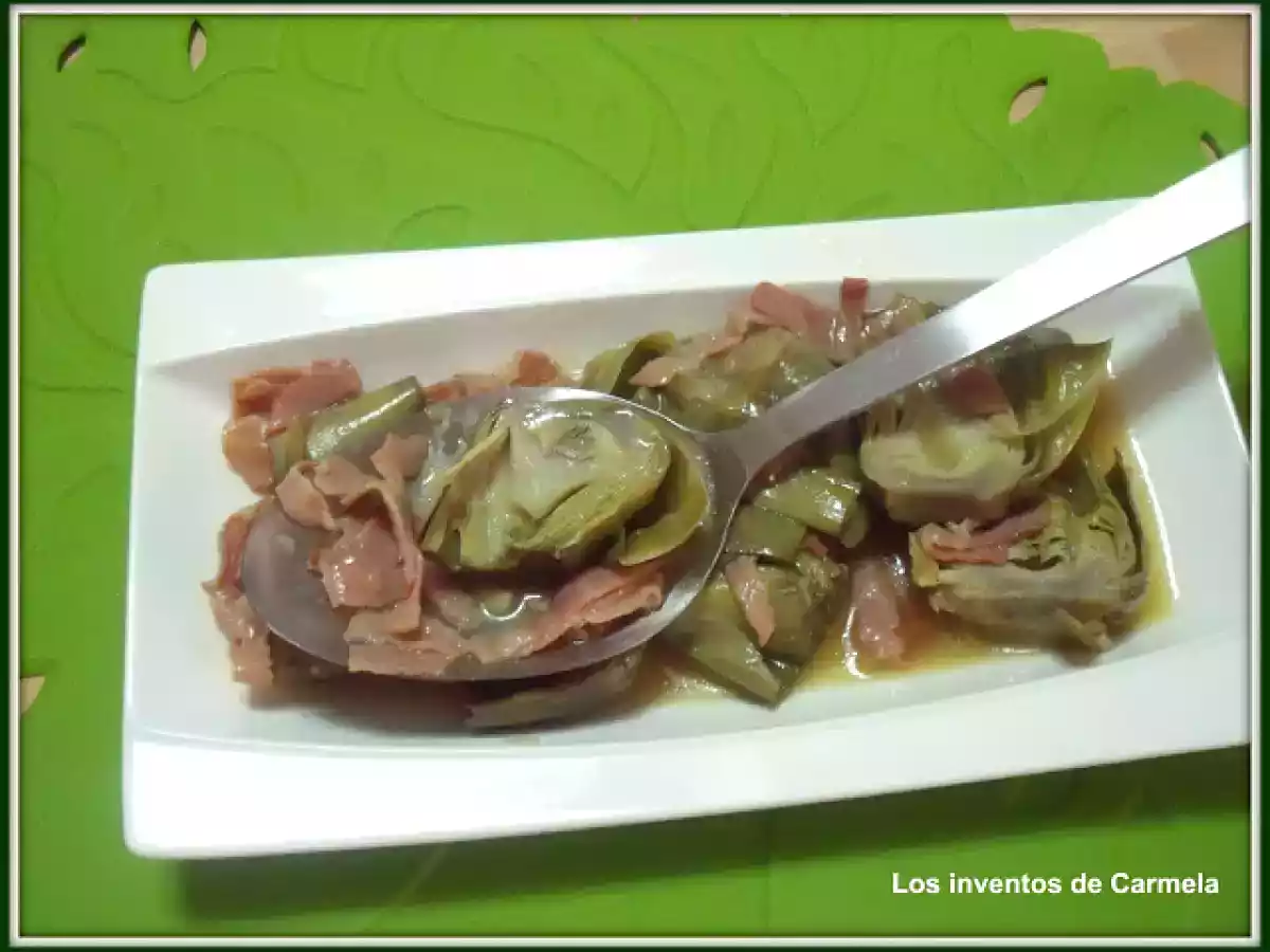 Alcachofas a la cerveza (thermomix)