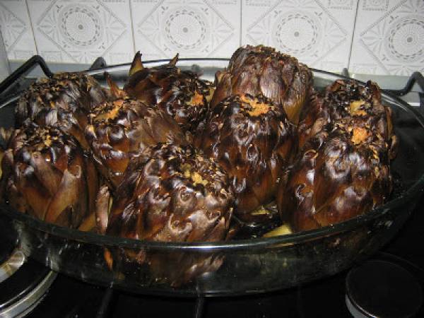 Alcachofas al horno