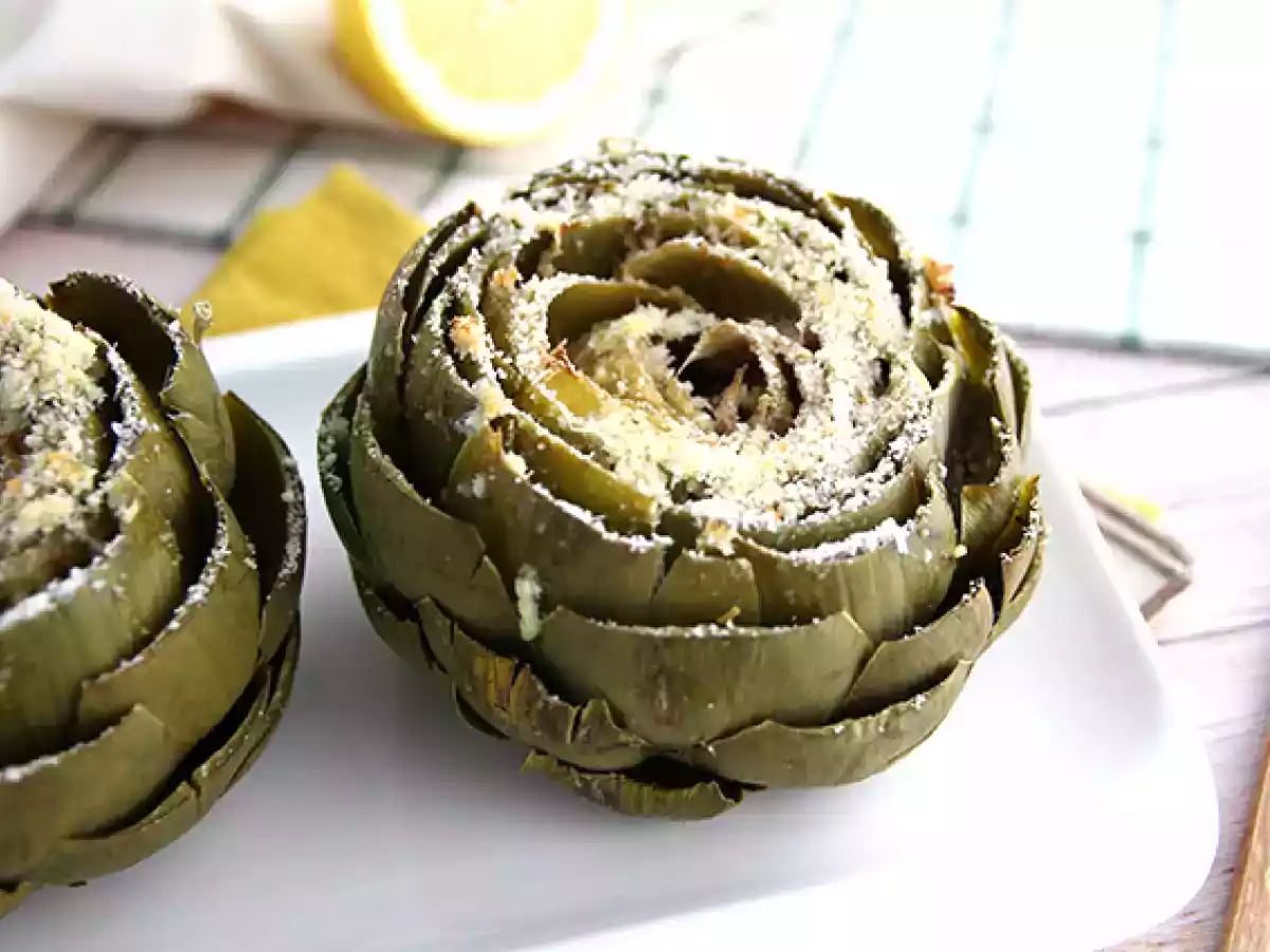 Alcachofas al horno con parmesano - foto 2