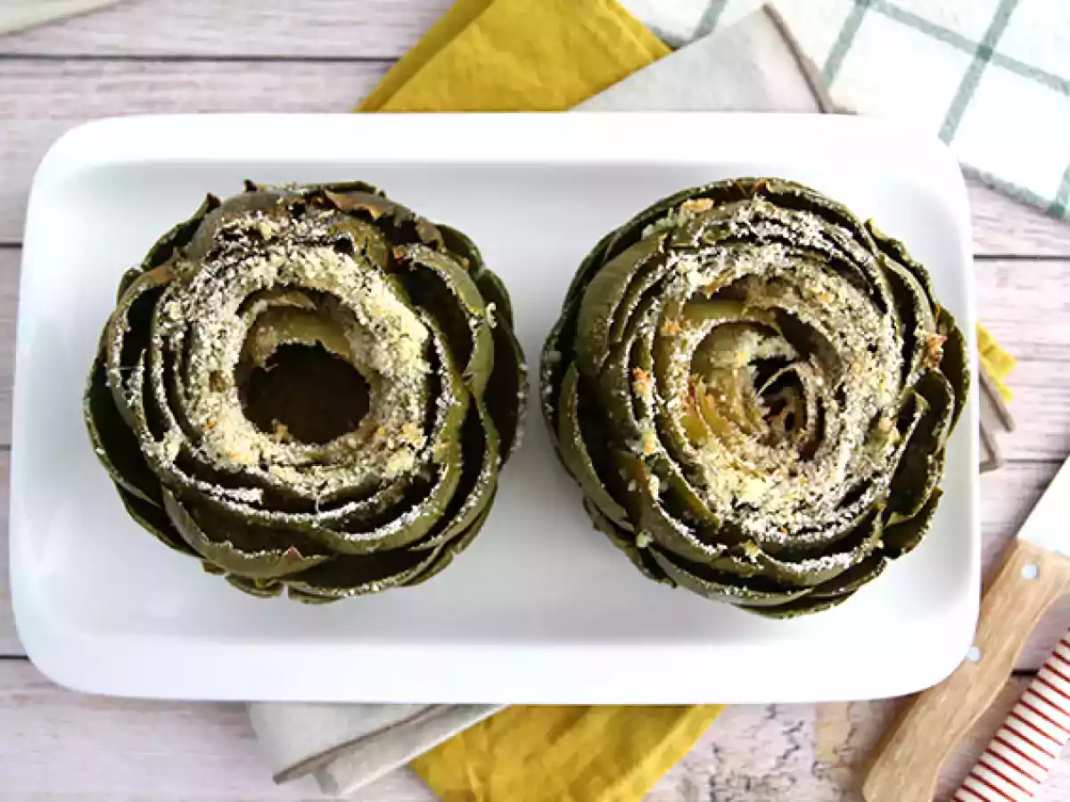 Alcachofas al horno con parmesano - foto 3