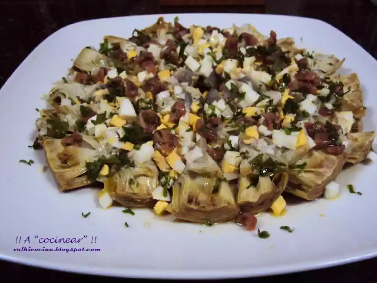 Alcachofas con anchoas a la vinagreta