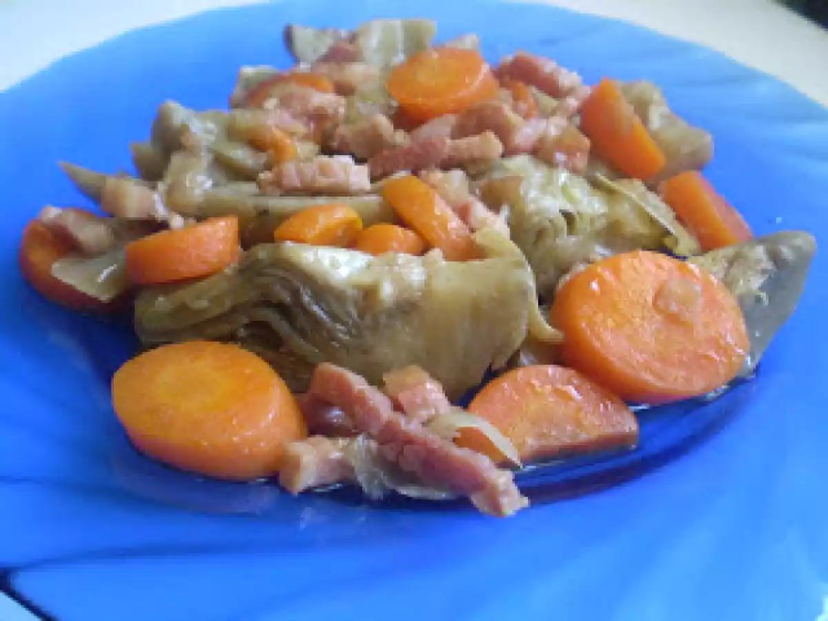 ALCACHOFAS CON BACON