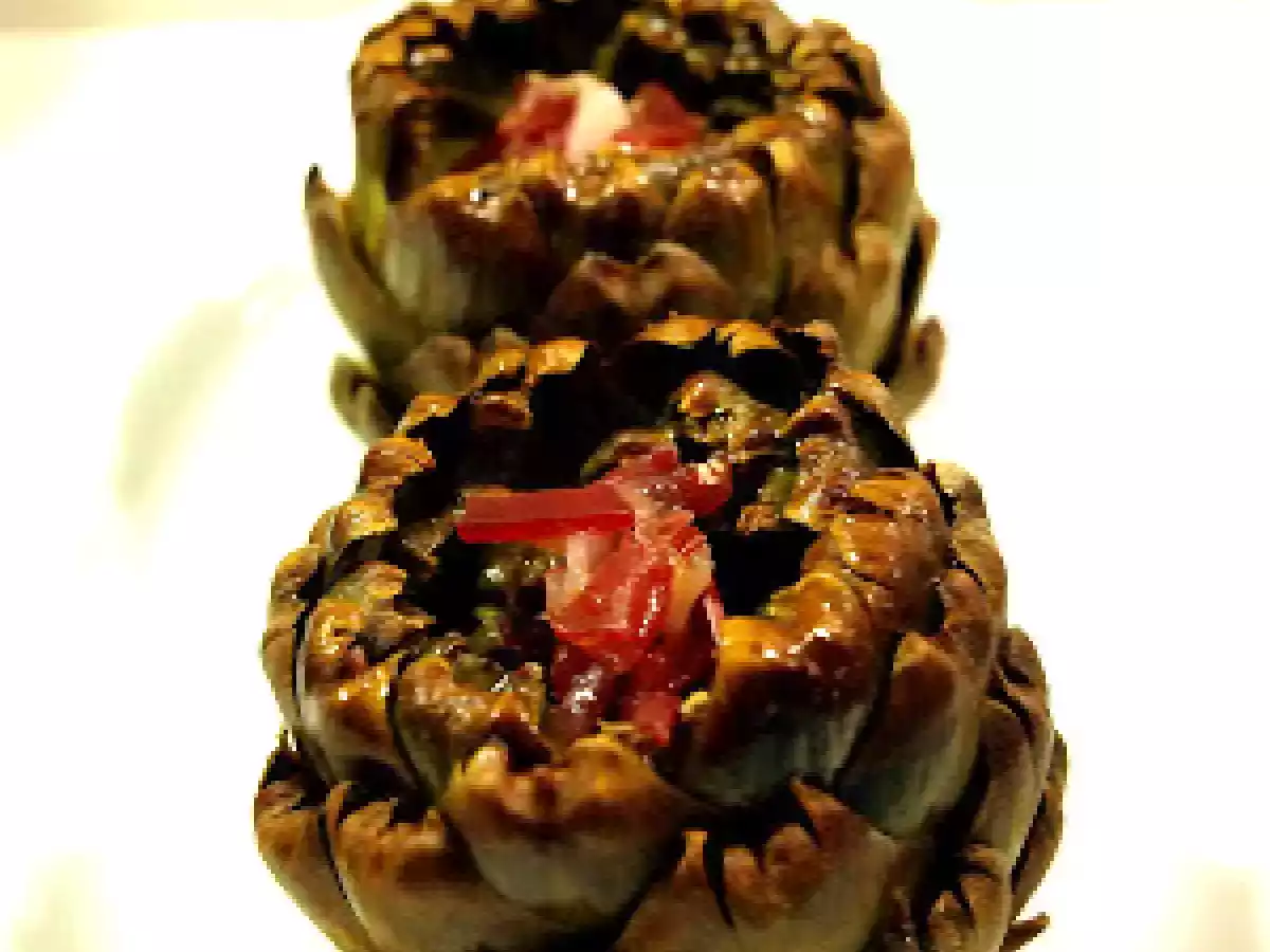 Alcachofas con jamón ibérico - foto 2