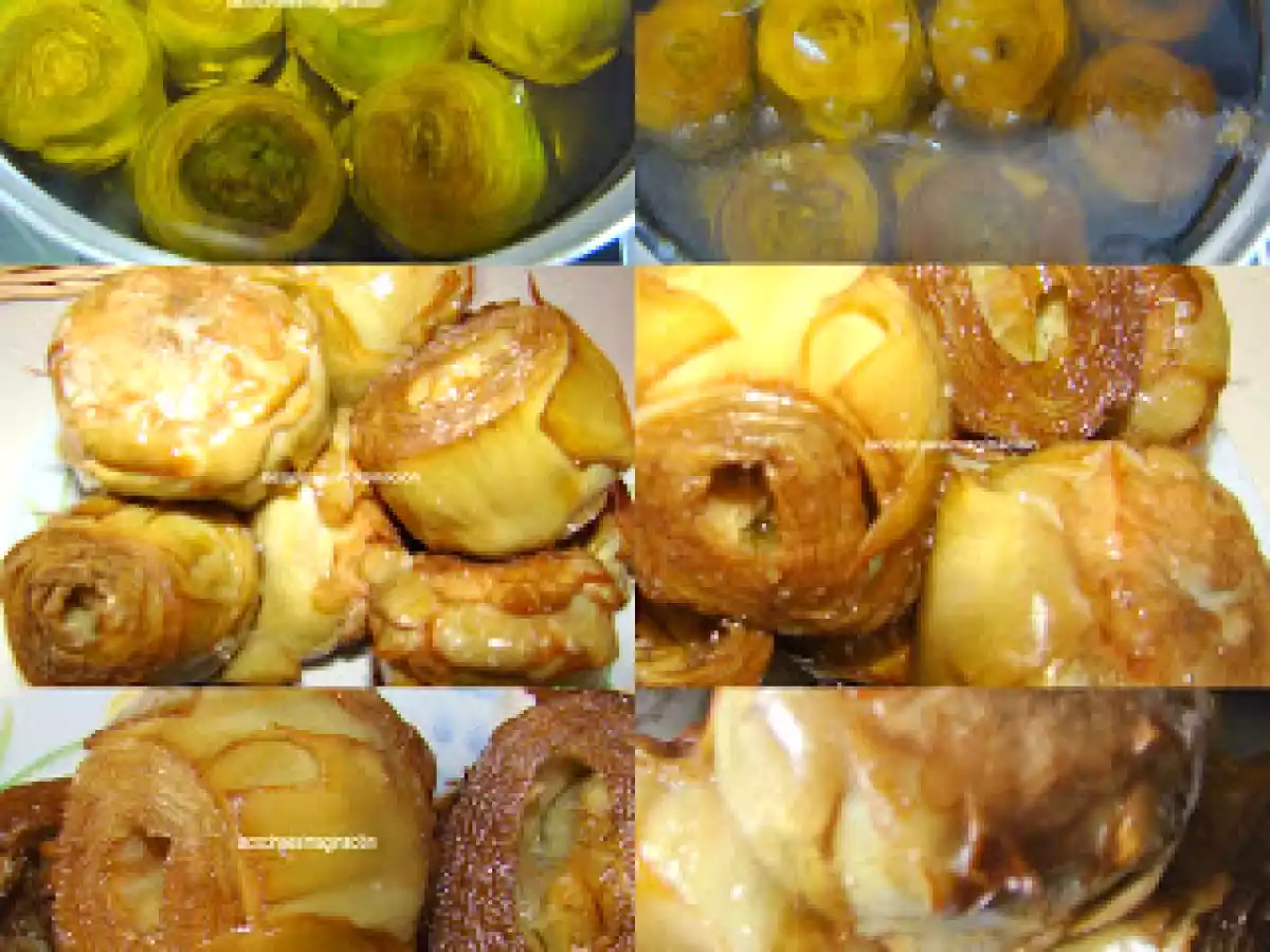 Alcachofas confitadas