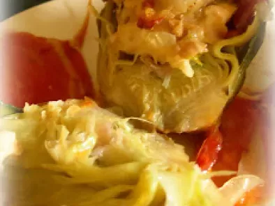 Alcachofas rellenas de queso raclette y setas - foto 2