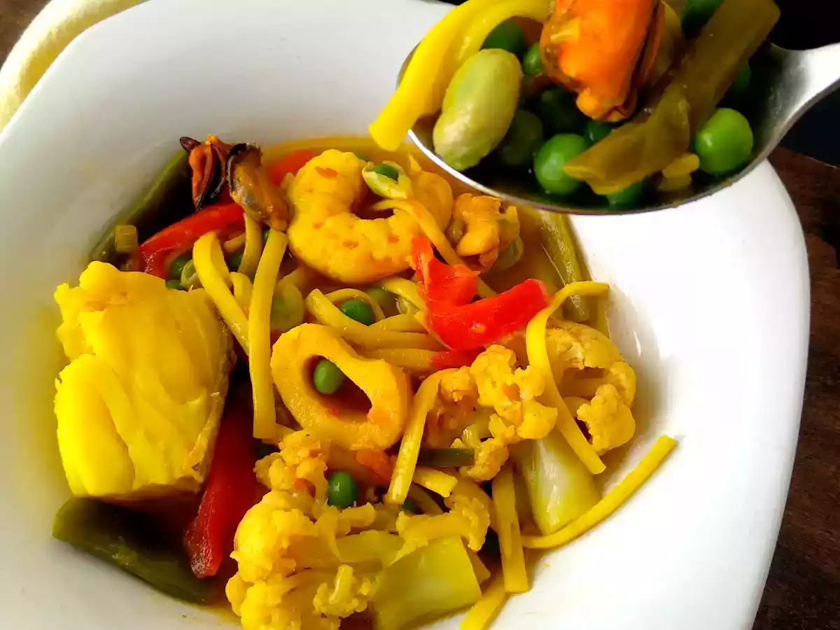 Aletría con bacalao - foto 2