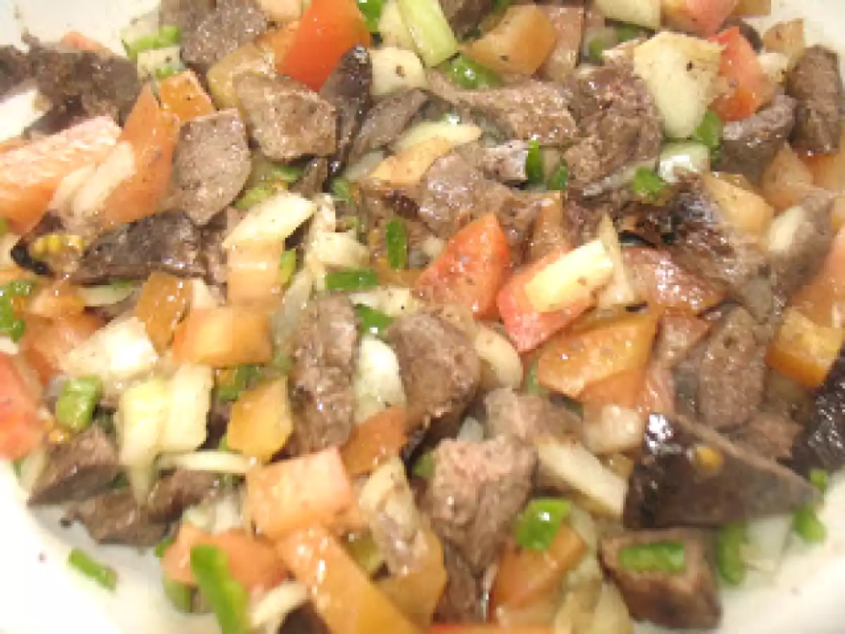 Aliño de asadura de cerdo