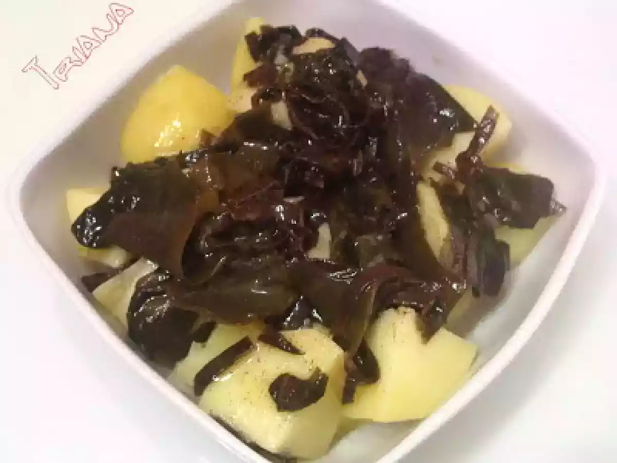 Aliño de papas con vinagreta de Algas Porto Muinos