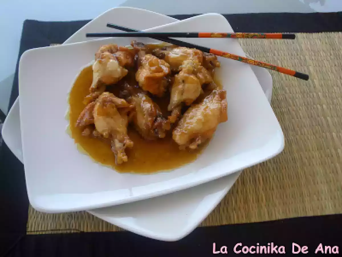 Alitas de pollo agridulces