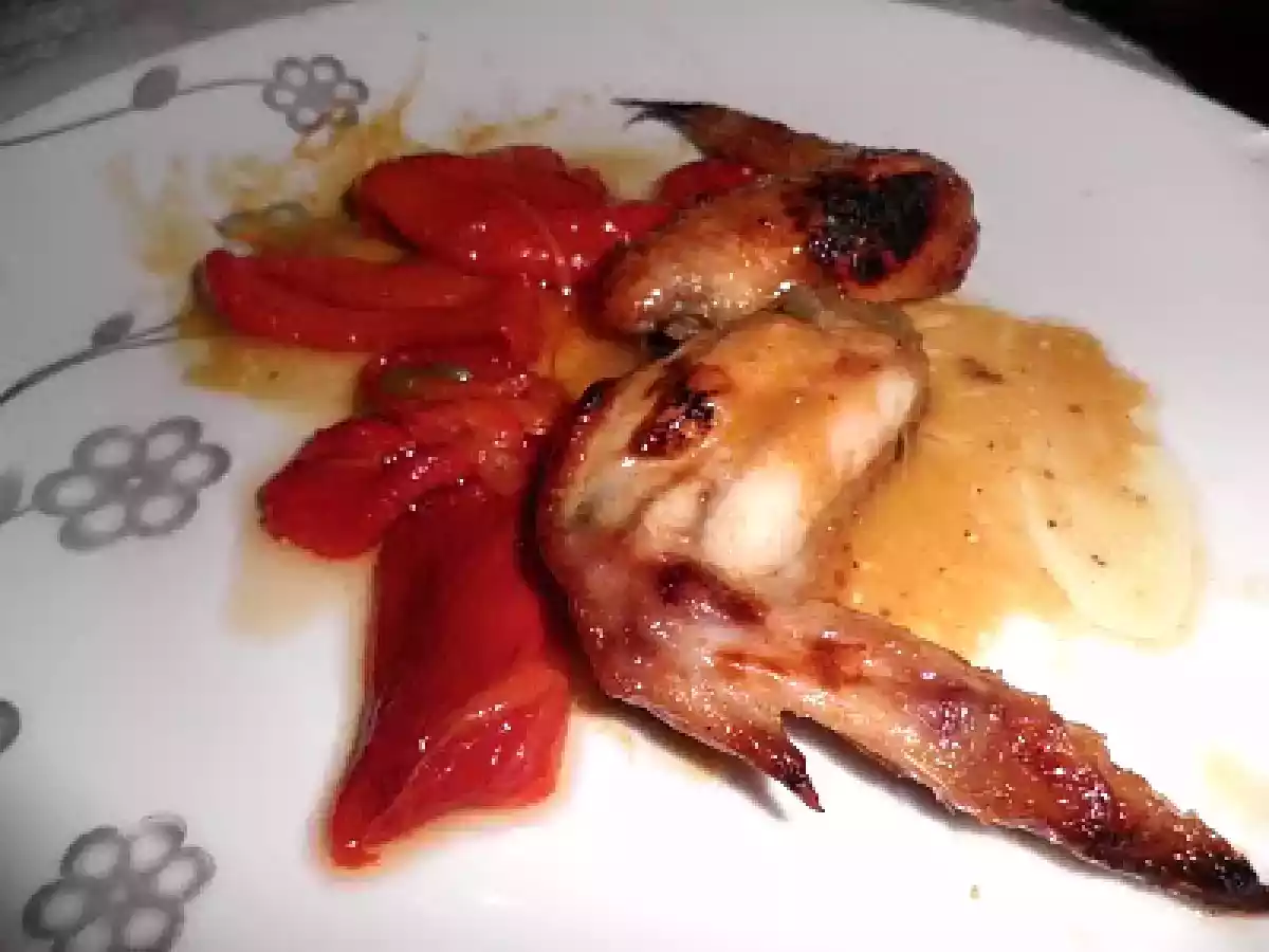 Alitas de pollo con adobo de mostaza y miel