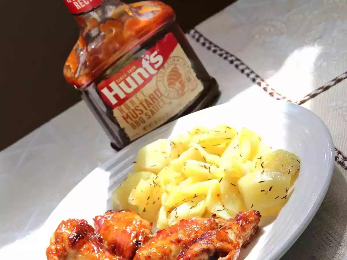 Alitas de pollo con salsa barbacoa