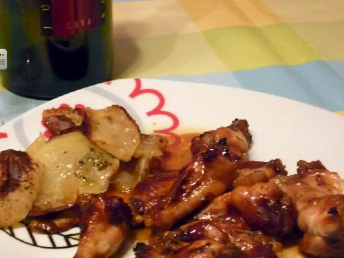 Alitas de pollo con salsa de soja