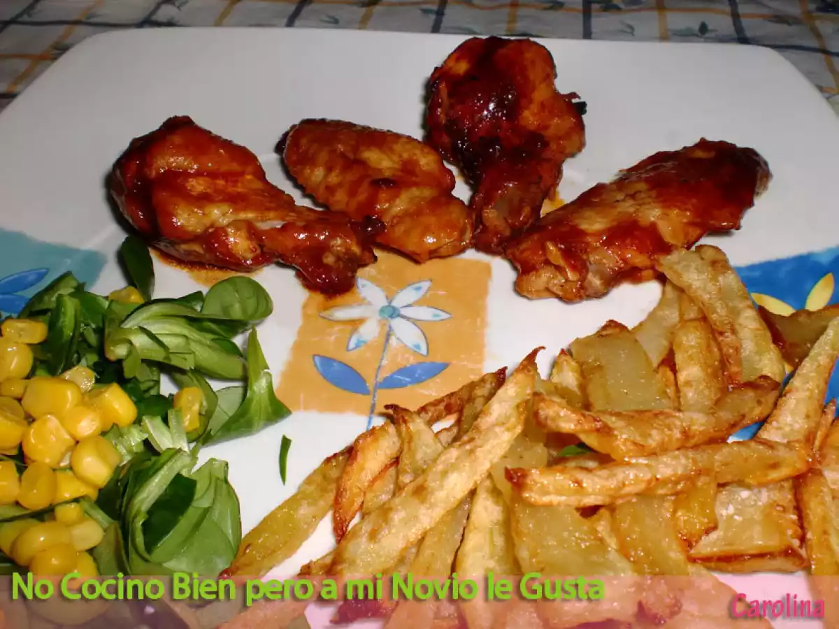 Alitas de pollo en Salsa Barbacoa