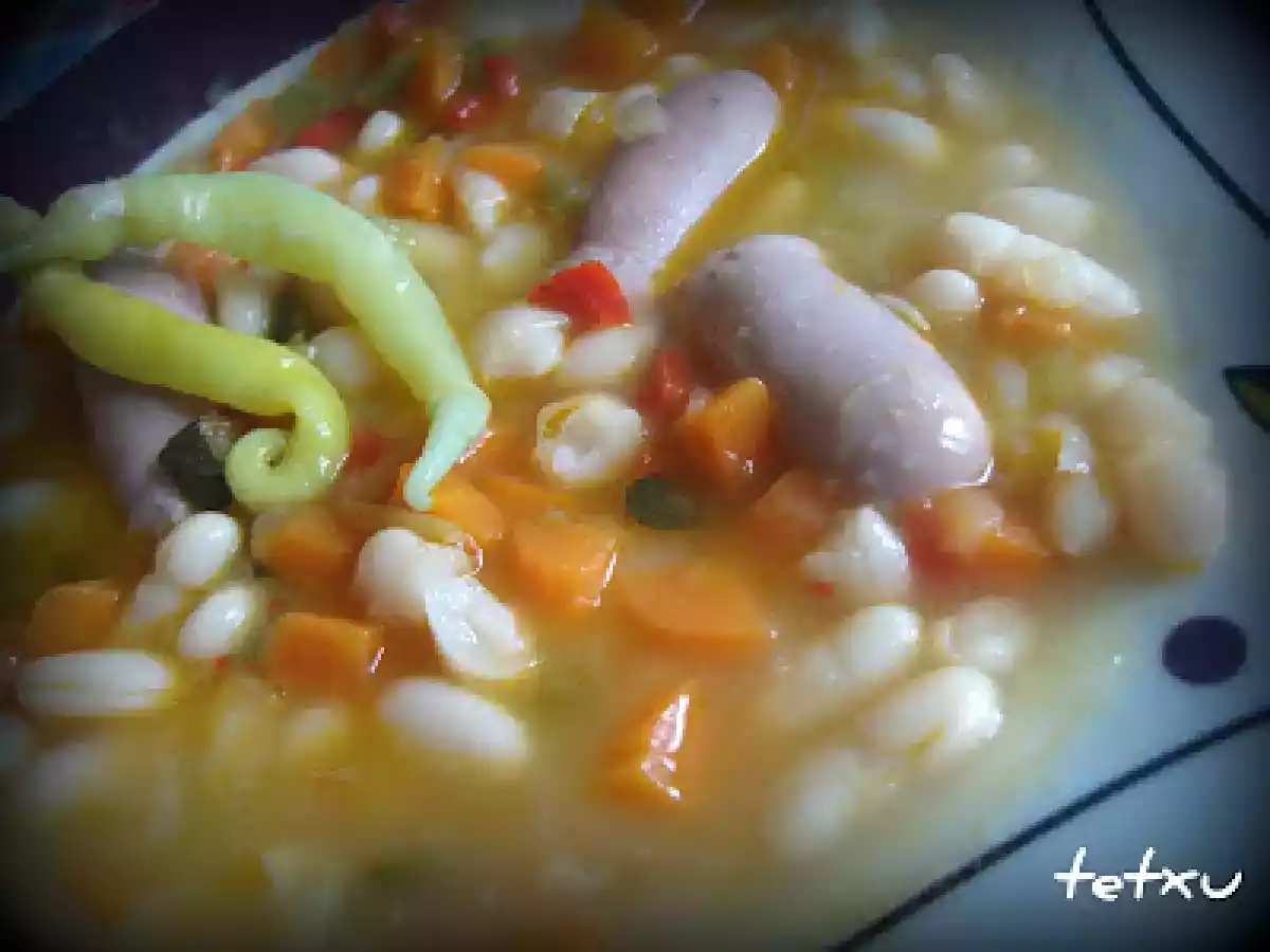 Alubias Blancas con Salchichas frescas