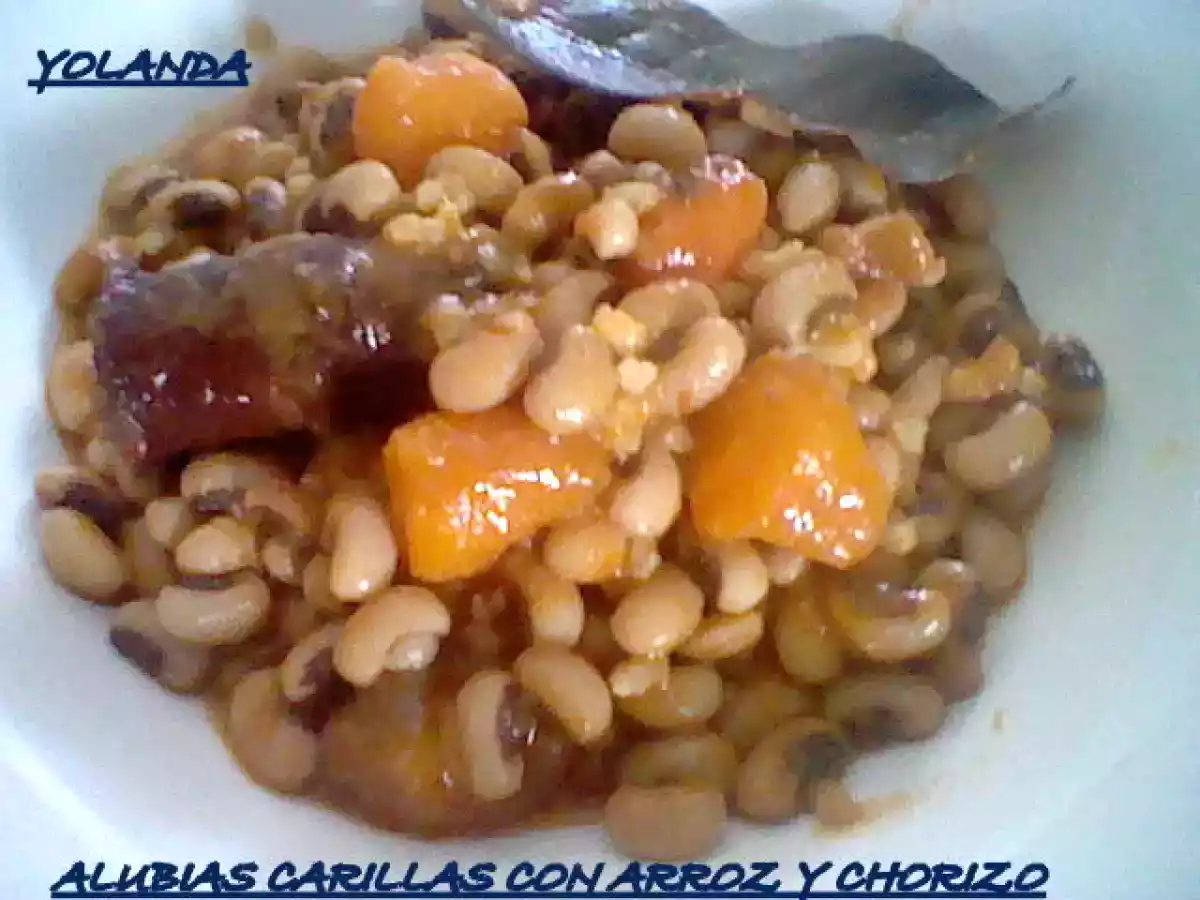 ALUBIAS CARILLAS CON ARROZ Y CHORIZO