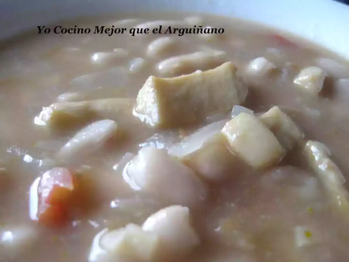 Alubias con calamares