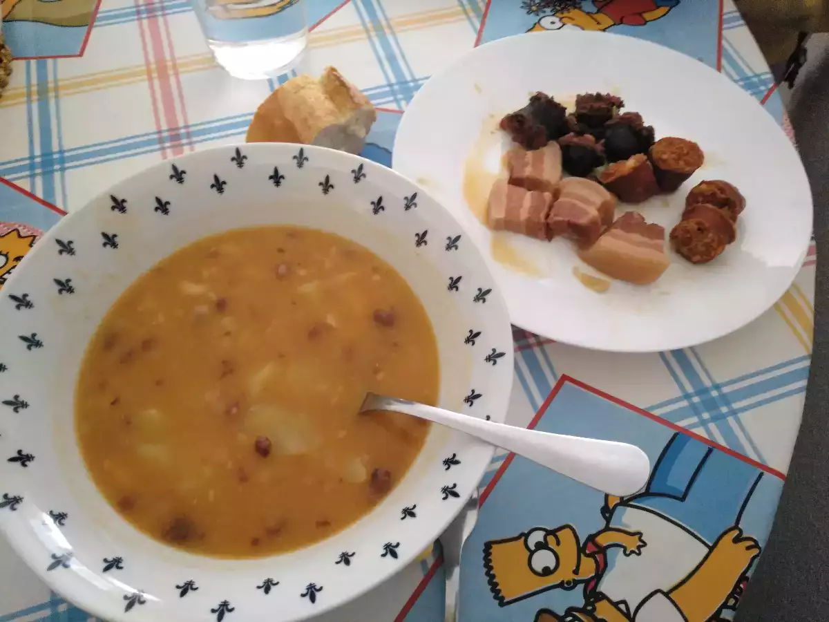 Alubias con chorizo, panceta y morcilla - foto 2