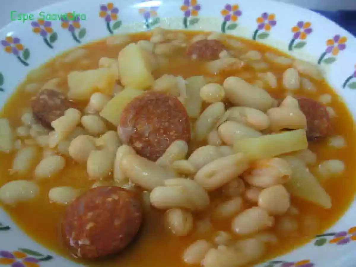 Alubias con chorizo, versión rápida