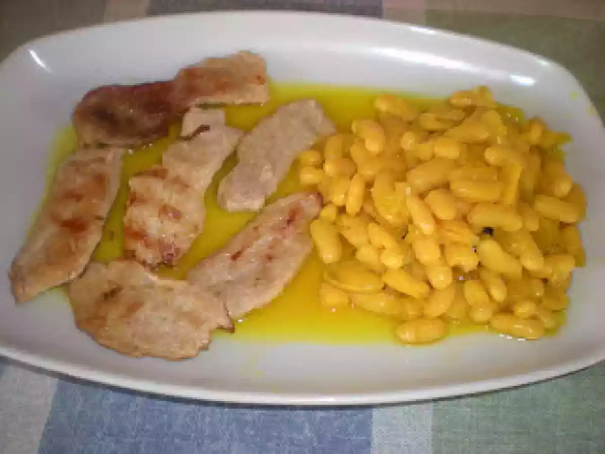 Alubias en escabeche con solomillo de cerdo