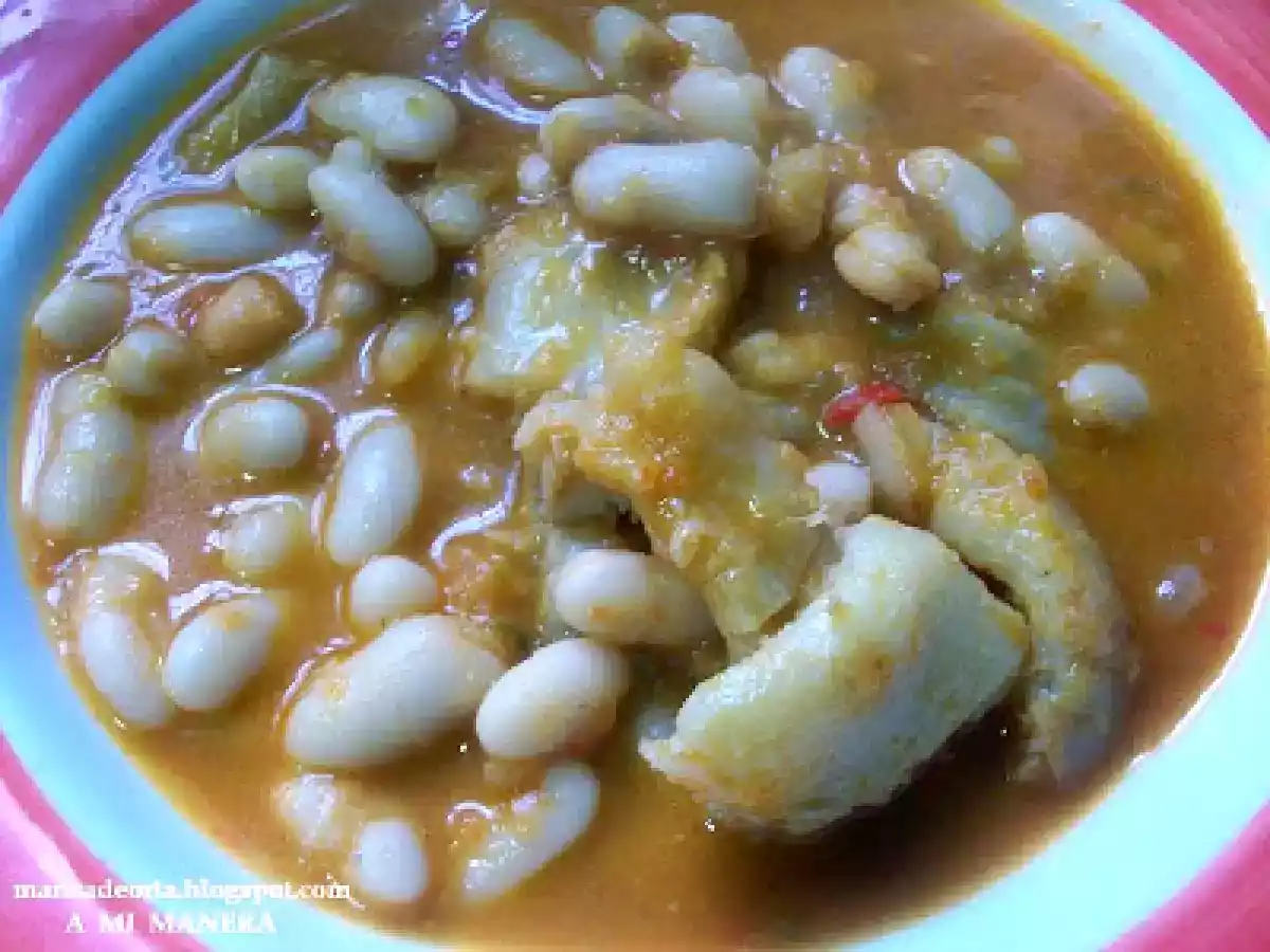 ALUBIAS O HABICHUELAS CON BACALAO - foto 2