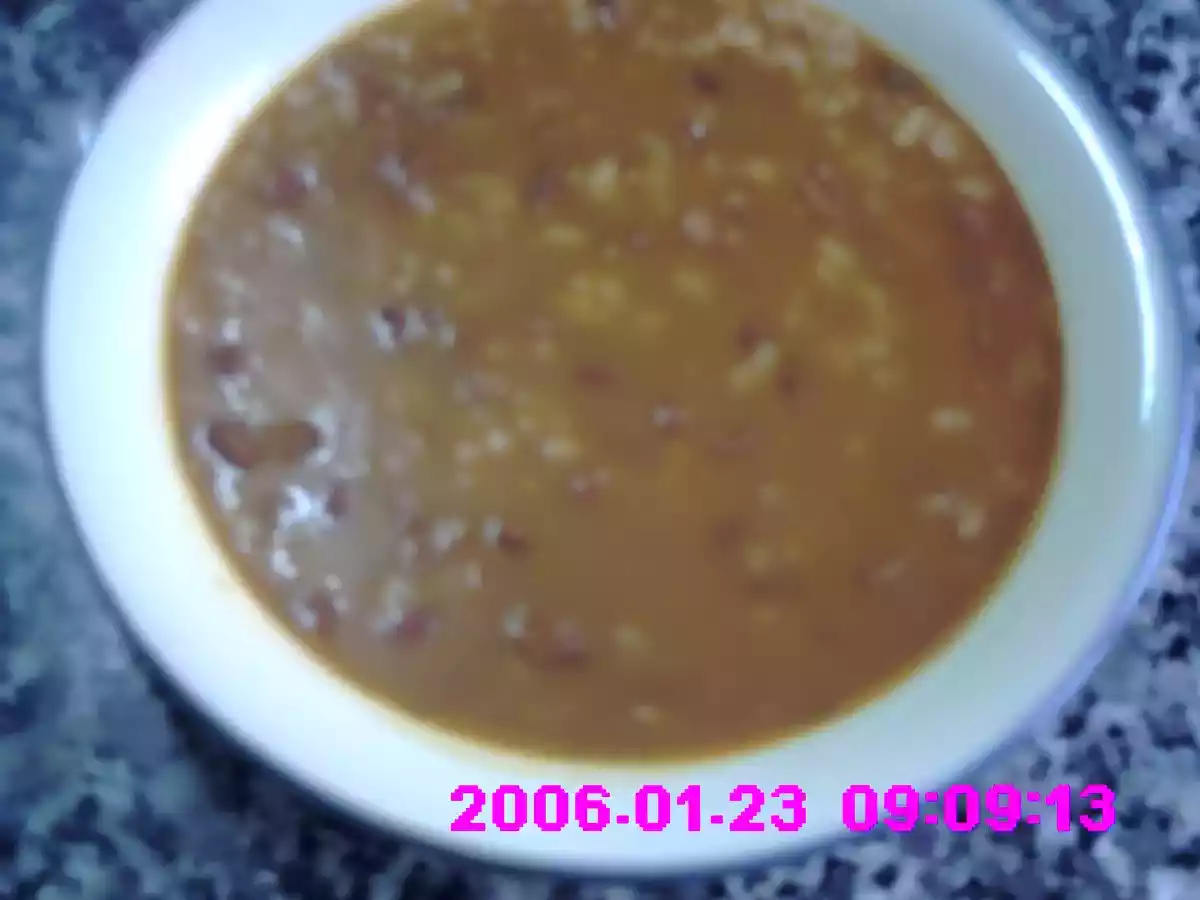 Alubias pintas con arroz