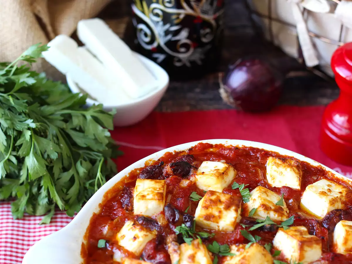 Alubias rojas con salsa de tomate, pimentón ahumado y queso feta al horno - foto 2
