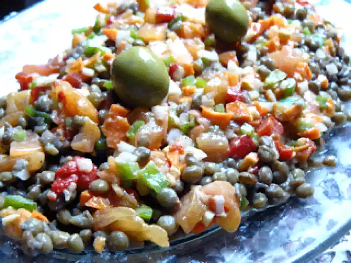 Amanida de llenties a la vinagreta