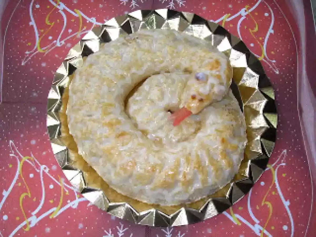 ANGUILA DE MAZAPÁN DE CABELLO DE ÁNGEL